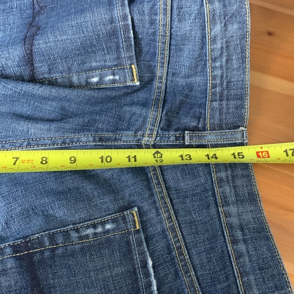 7 for all Mankind Mens Relaxed Front Button Wide Leg, Mid weight, Mid Wash Jeans - Picture 14 of 15